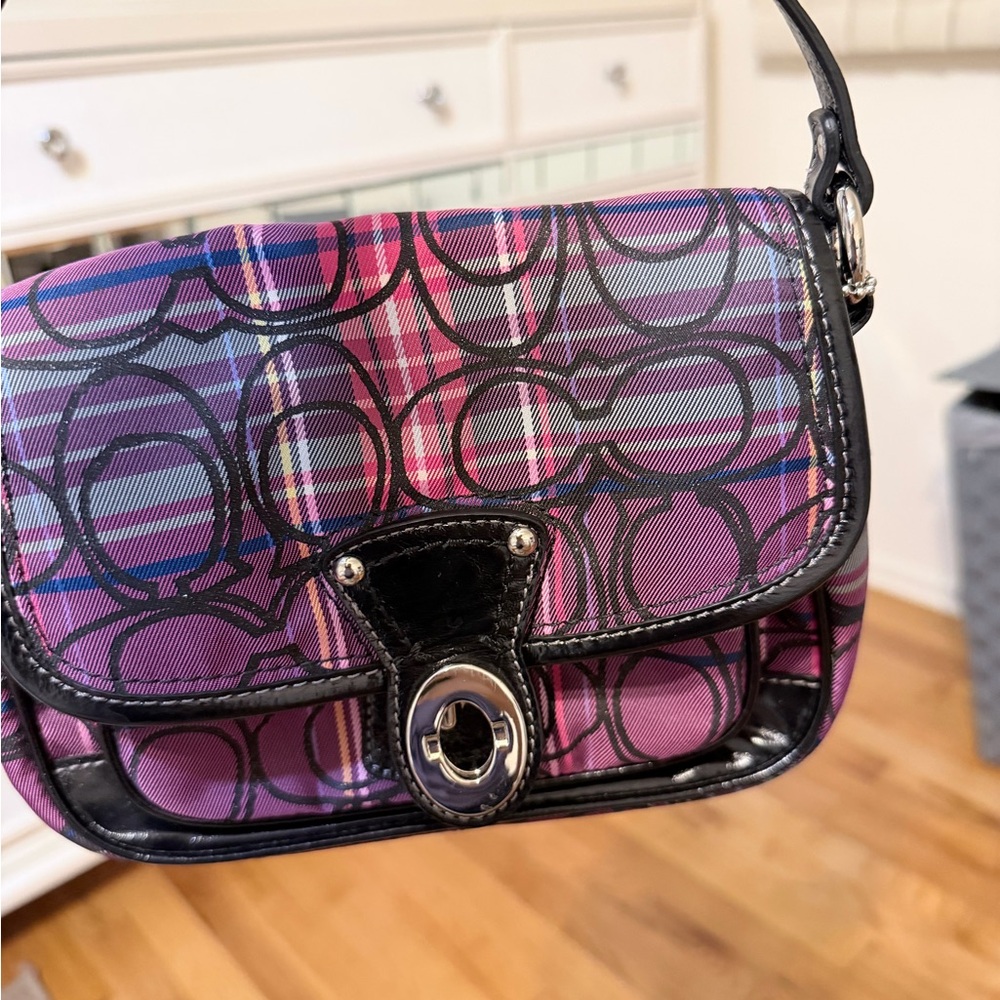 Coach Pink and Black Crossbody Bag